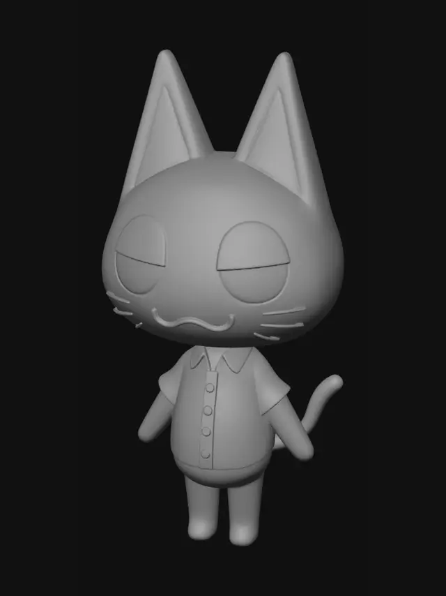 3D model for Plaid-Clad Blue Cat
