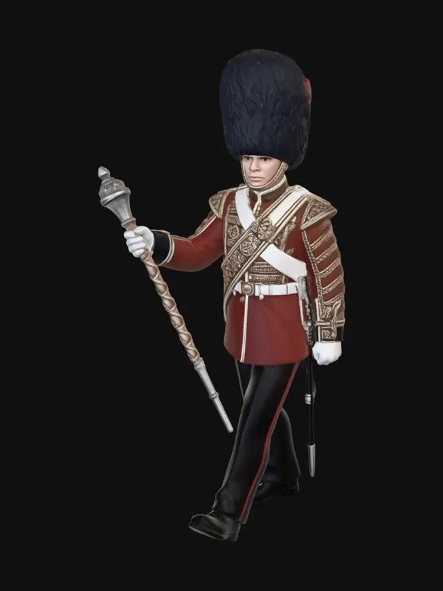 3D model for Bearskin Guard with Mace