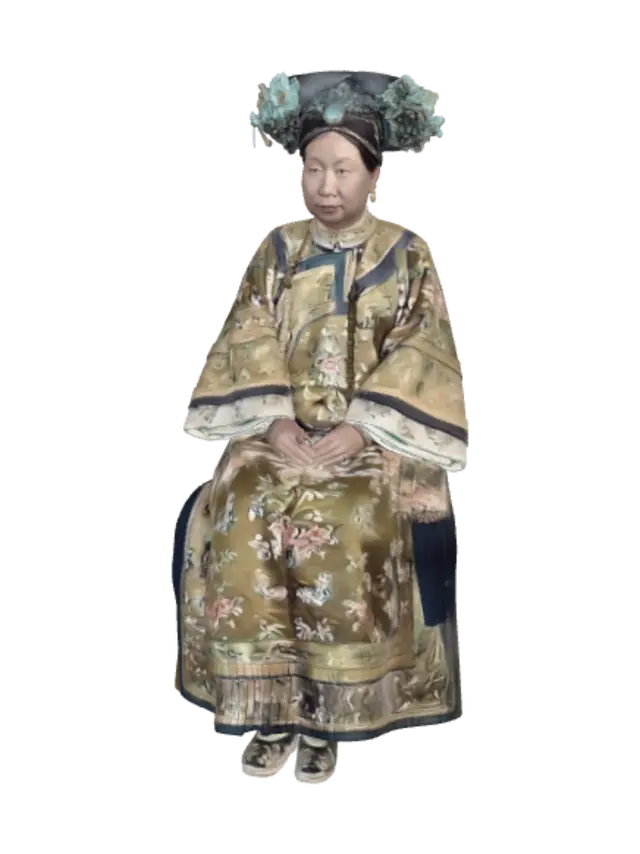 3D model for Portrait of a woman in Qing dynasty imperial robes