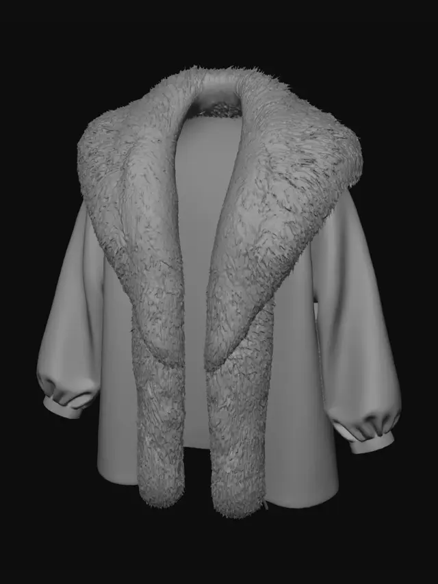 3D model for Winter's Embrace Fur Coat