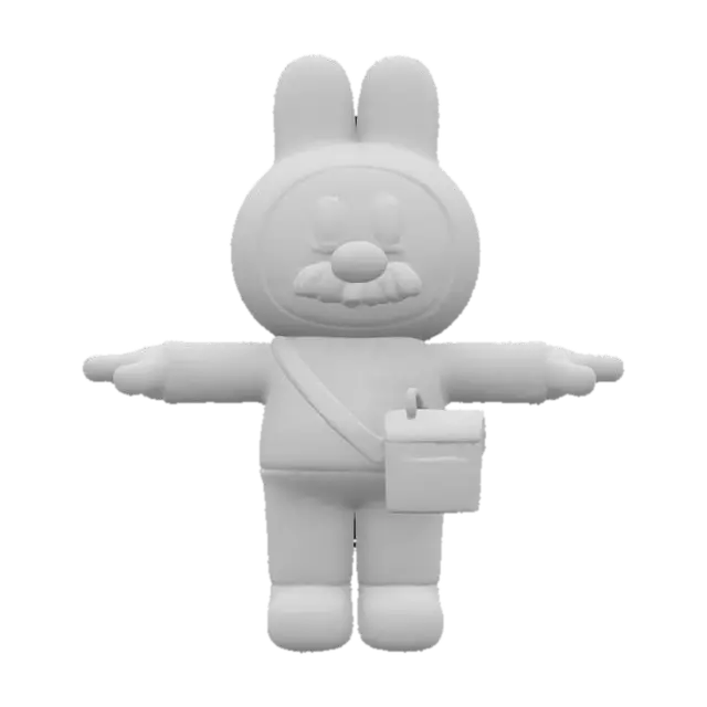 3D model for Pink Bunny Character