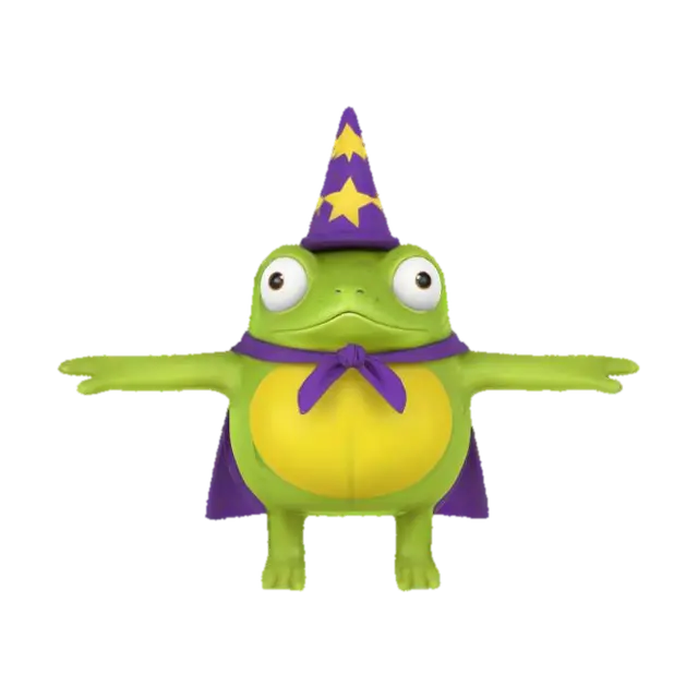 3D model for Froggy Wizard