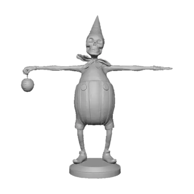 3D model for Halloween Jester Statuette, #Christmas2025#