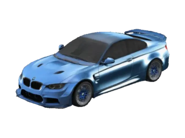 Create a detailed 3D model of the BMW M3. It should feature a futuristic and angular… 3D model, vytvořený pomocí AI