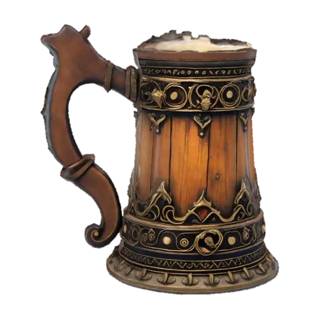 Ornate Ale Mug - Kitchenware 3D model, vytvořený pomocí AI