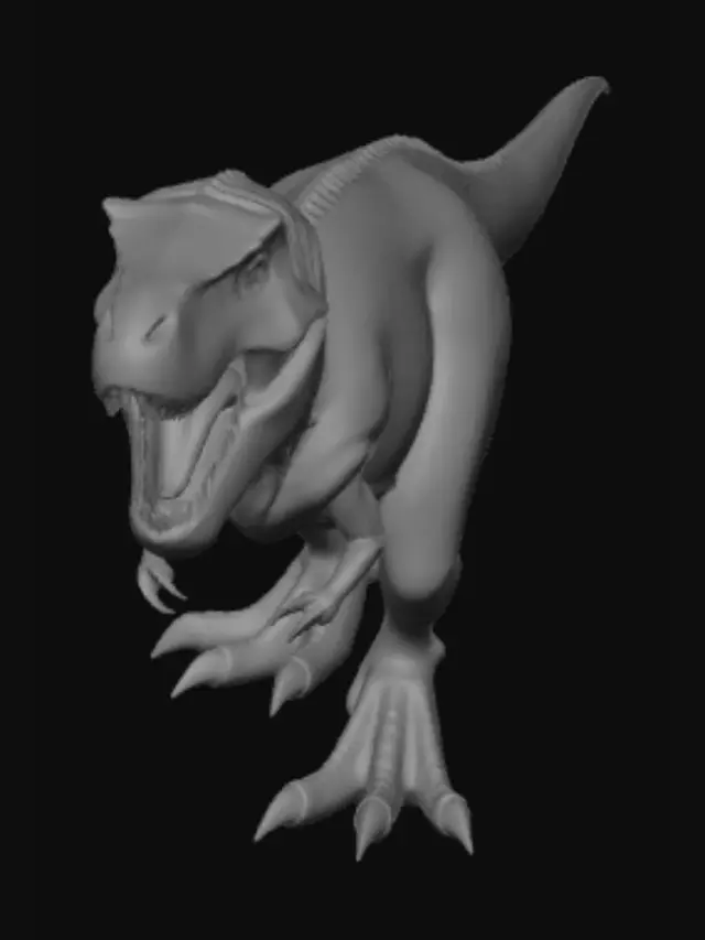 3D model for Realistic Tyrannosaurus Rex dinosaur, highly detailed skin texture, cinematic lighting, 3d asset for game