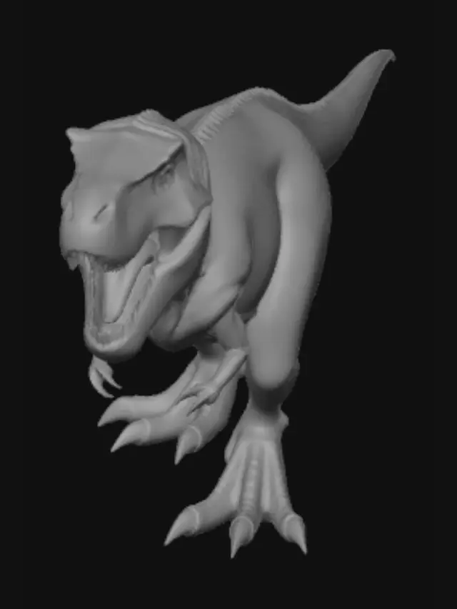 3D model for Realistic Tyrannosaurus Rex dinosaur, highly detailed skin texture, cinematic lighting, 3d asset for game