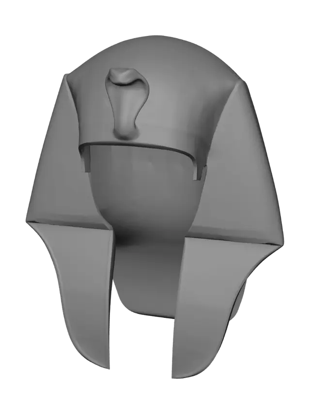 3D model for Egyptian Nemes Headdress with Uraeus