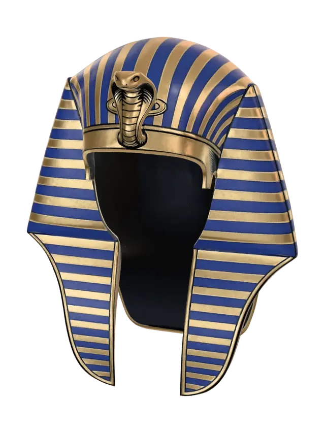 3D model for Egyptian Nemes Headdress with Uraeus