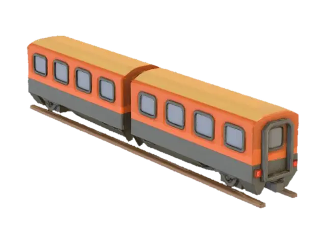 Backside Railjet-3D-modell, genererad av AI