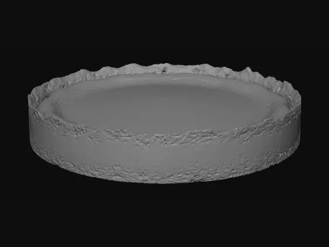 3D model for Creamy Cheesecake on a White Plate