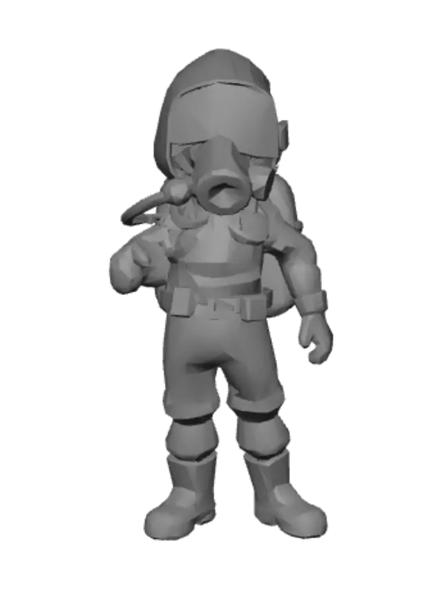 3D model for дезинсектор в мультяшном стиле