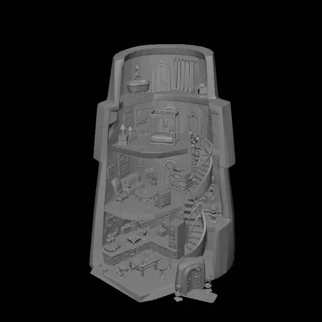 3D model for Stone Spiral Manor