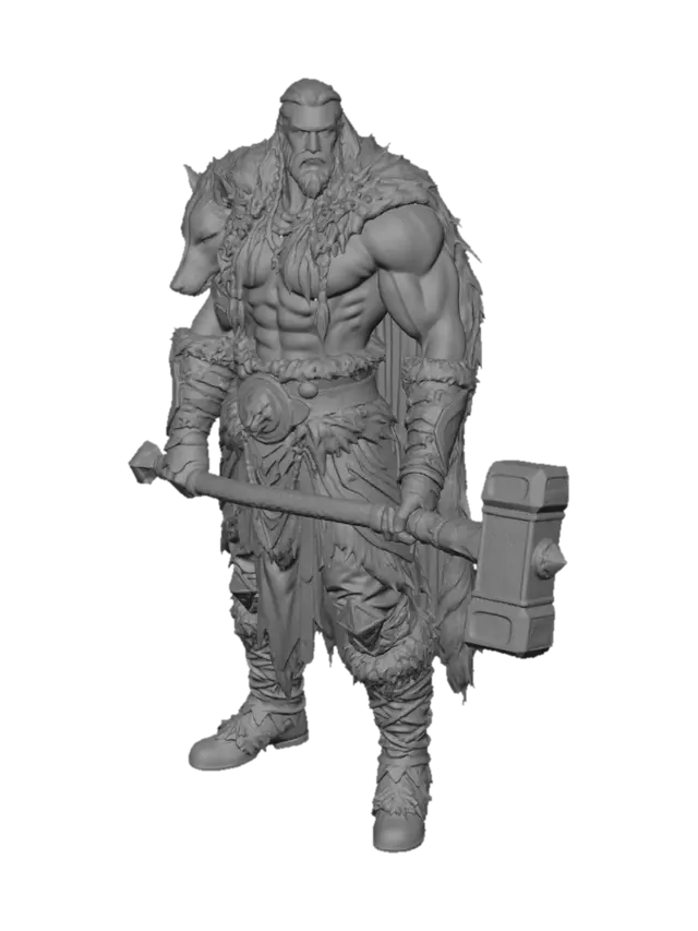 3D model for Wolfskin Warlord