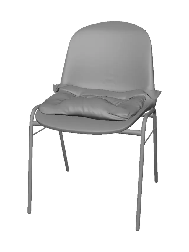 3D model for Cushioned Chair in a Kitchen