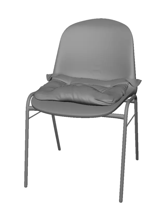 3D model for Cushioned Chair in a Kitchen