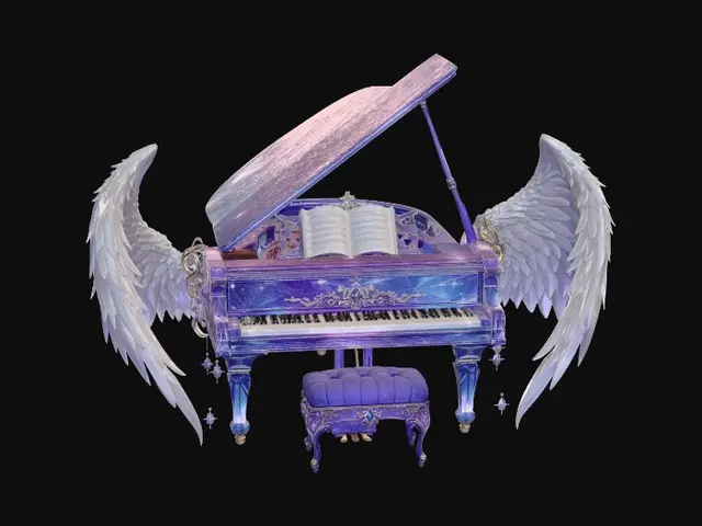 3D model for Celestial Piano with Angel Wings