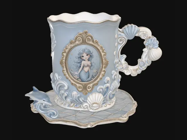 3D model for Mermaid Mug with Seashell Accents