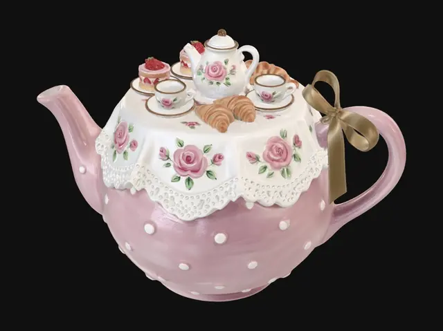 3D model for Pink Floral Teapot Tea Party