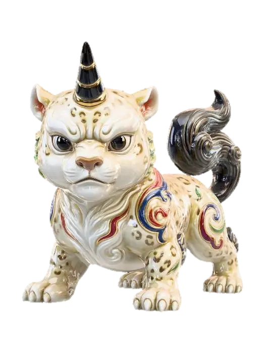 Leopard Unicorn Figurine 3D model, vytvořený pomocí AI