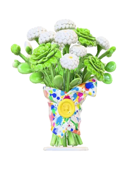 Paint-Splashed Bouquet - Splash 3D model, vytvořený pomocí AI
