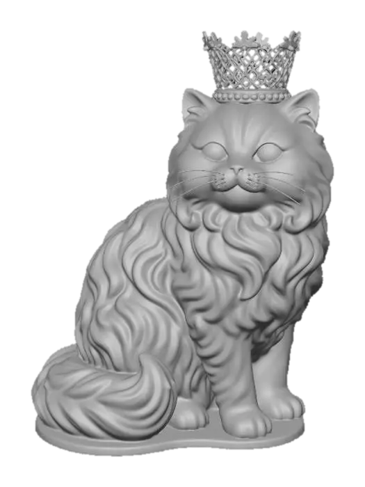 3D model for Crowned White Cat