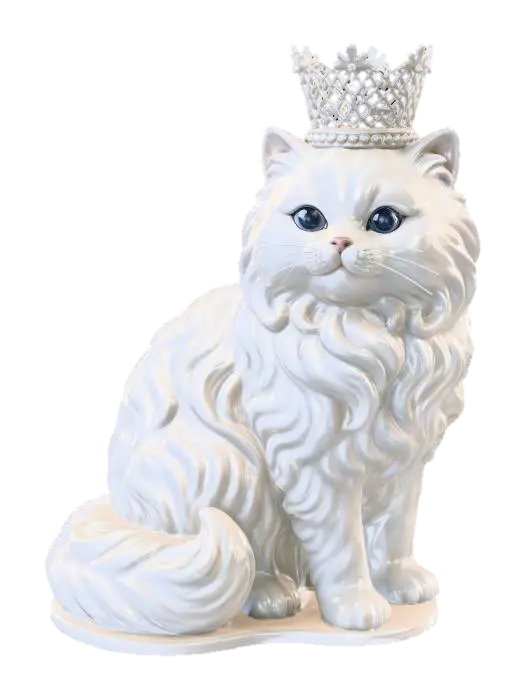 3D model for Crowned White Cat