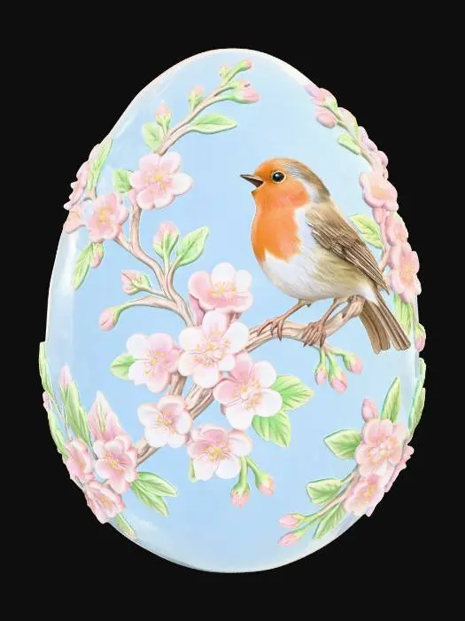 3D model for Robin on a Blossom Egg #EasterEgg2026#