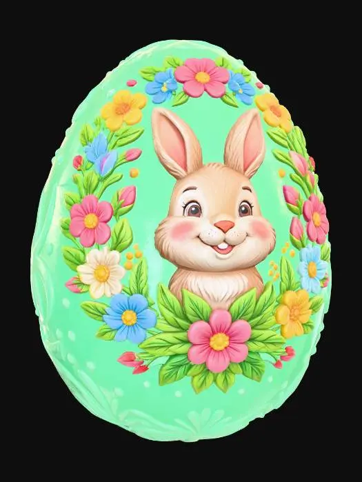 3D model for Floral Bunny Easter Egg #EasterEgg2026#