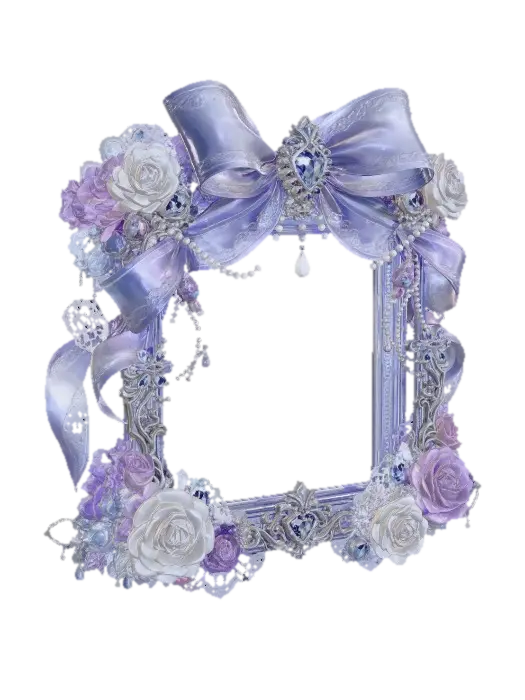Lavender Lace Jewel Frame - Pattern 3D model, vytvořený pomocí AI