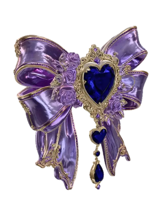 Tiny treasures worth the sparkle 💜✨ - Bow 3D model, vytvořený pomocí AI