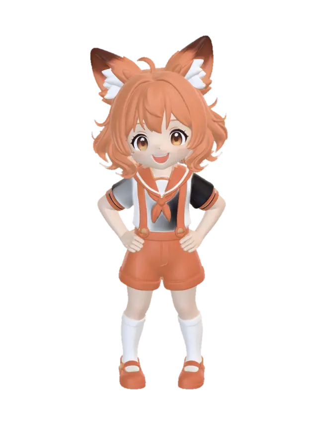 Your new foxy little sidekick 🦊🧡 - Fantasycreature 3D model, vytvořený pomocí AI