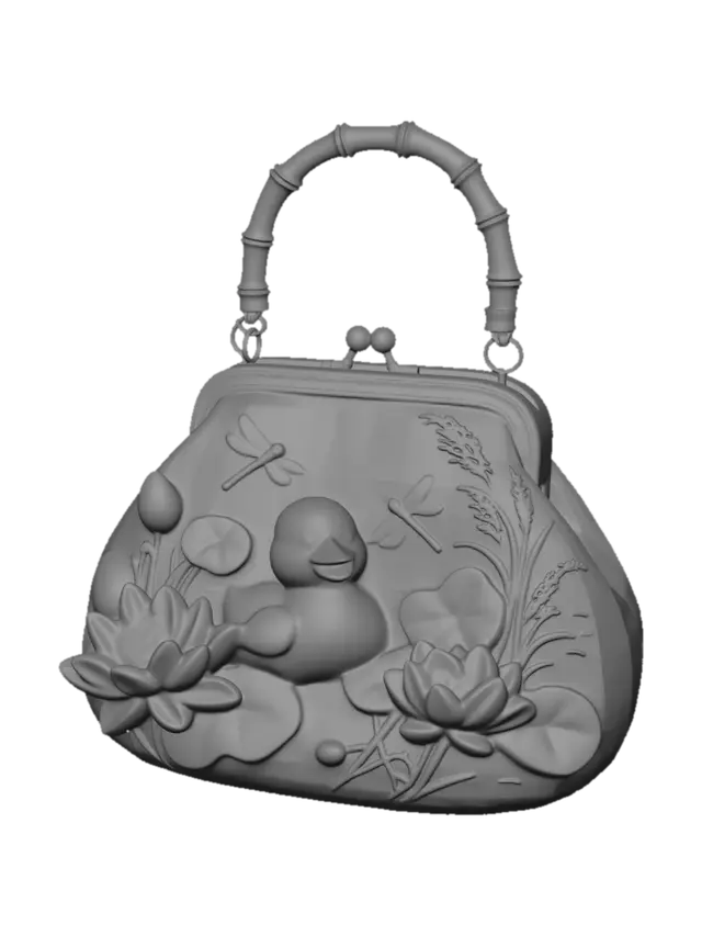 3D model for Duckling Among Water Lilies