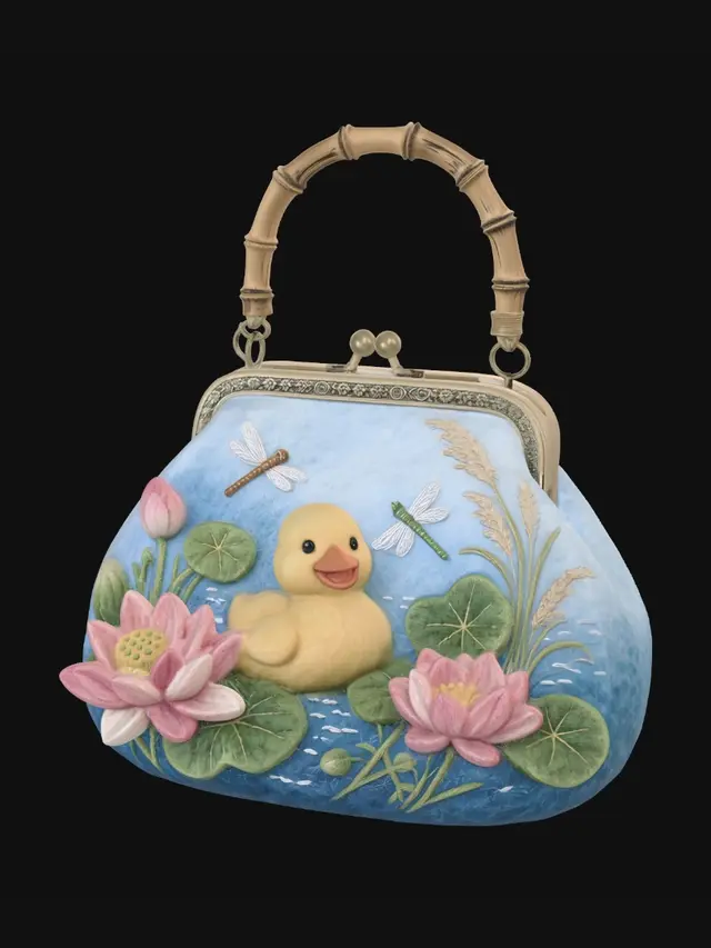 3D model for Duckling Among Water Lilies