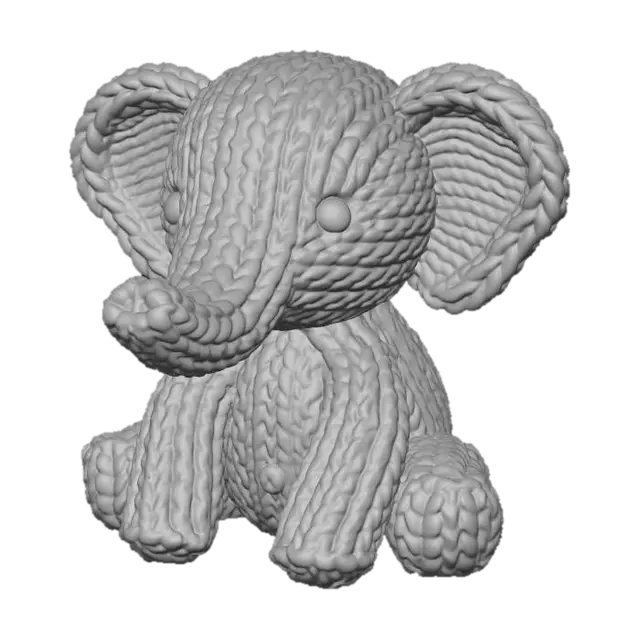 3D model for Knitted Elephant Cuddle