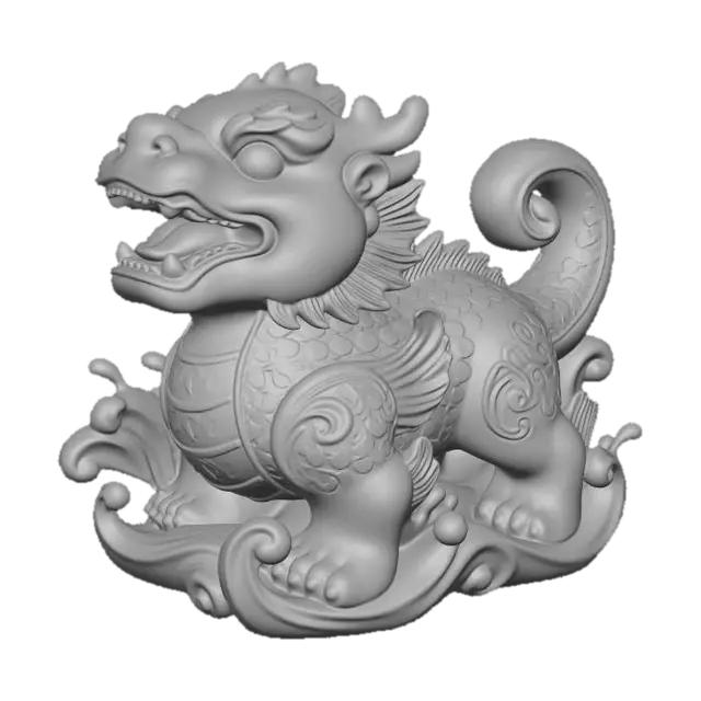 3D model for Crimson Wave Dragon