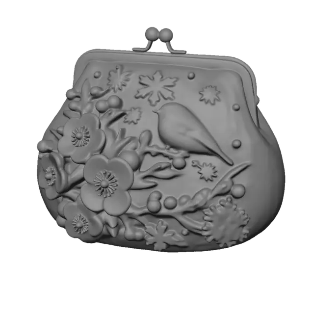 3D model for Winter Bloom Sparrow Purse
