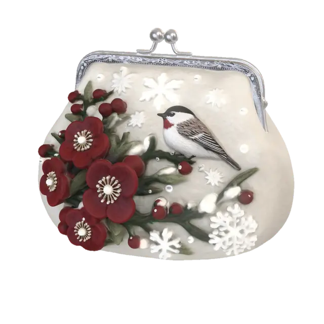 3D model for Winter Bloom Sparrow Purse