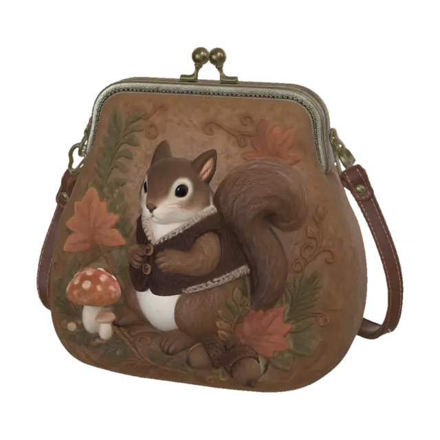 Autumn, packed into a little purse 🐿️🍂 - Vibe 3D model, vytvořený pomocí AI