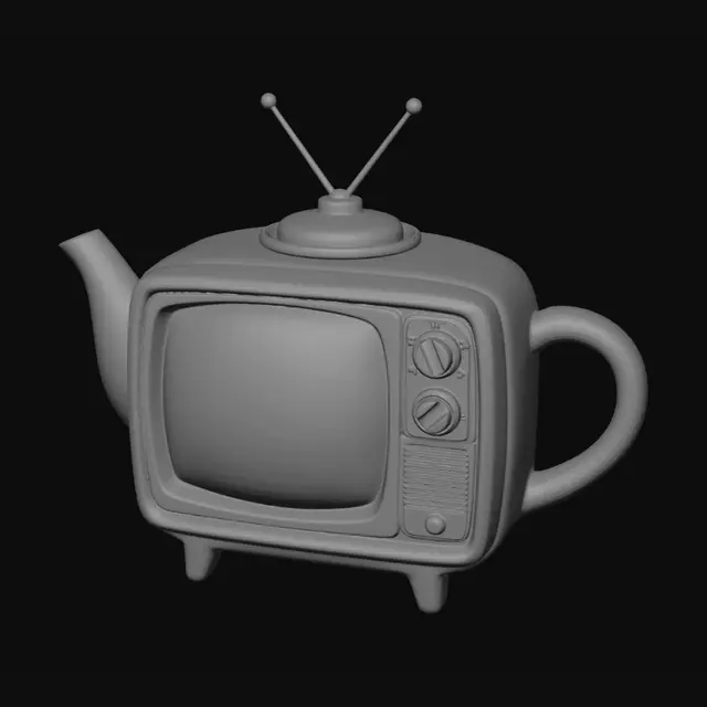 3D model for Retro TV Teapot