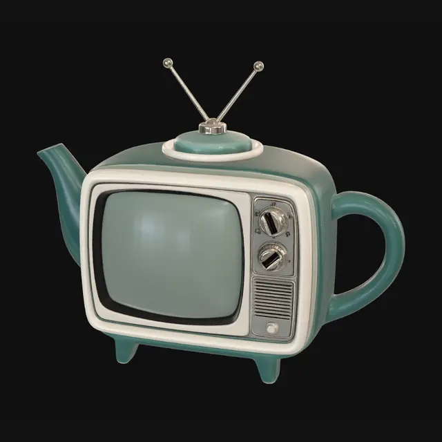 3D model for Retro TV Teapot
