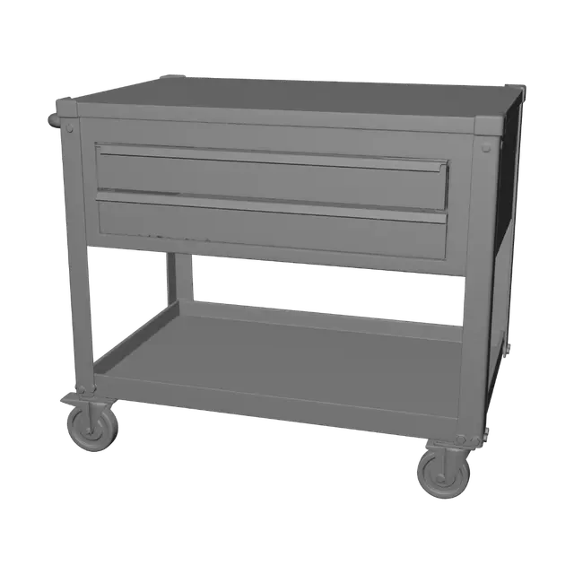 3D model for Black Metal Tool Cabinet on Wheels