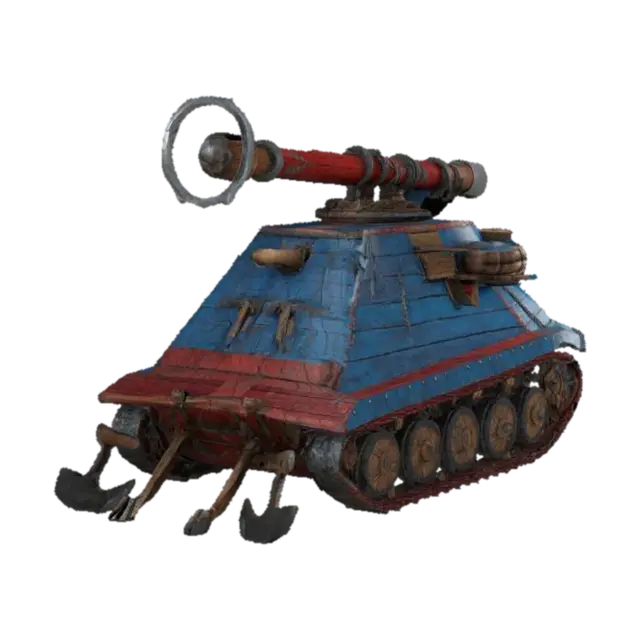 A viking nordic tank on large threads, viking style with giant balista on top of it… - Axes 3D model, vytvořený pomocí AI