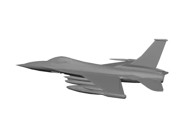 3D model for Fighter Jet Over the Ocean