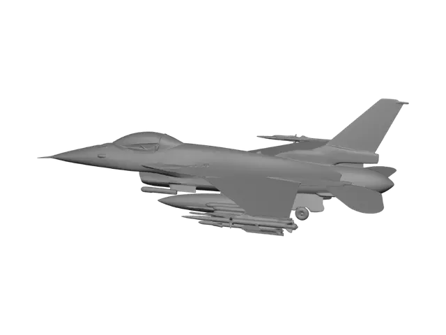 3D model for Fighter Jet Over the Ocean