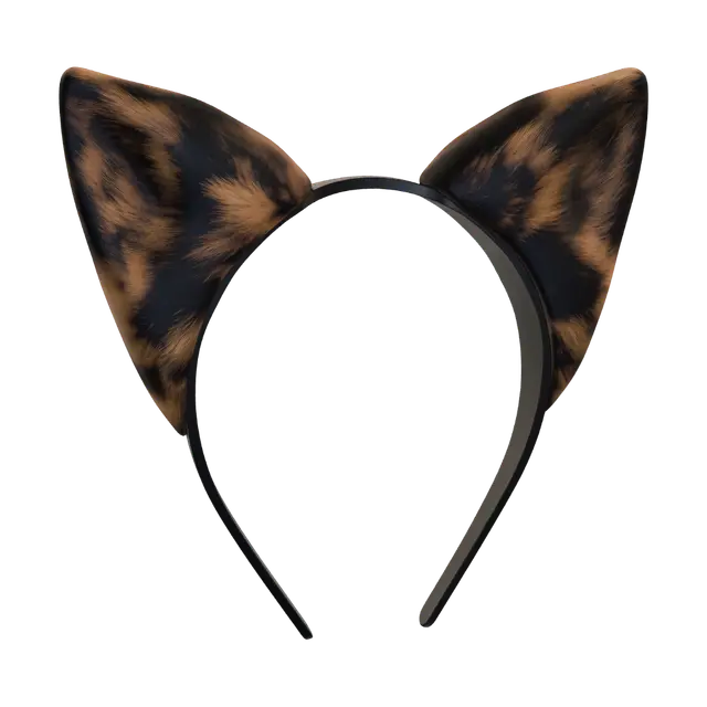 Tortie Cat Ears Headband - Auburn 3D model, vytvořený pomocí AI