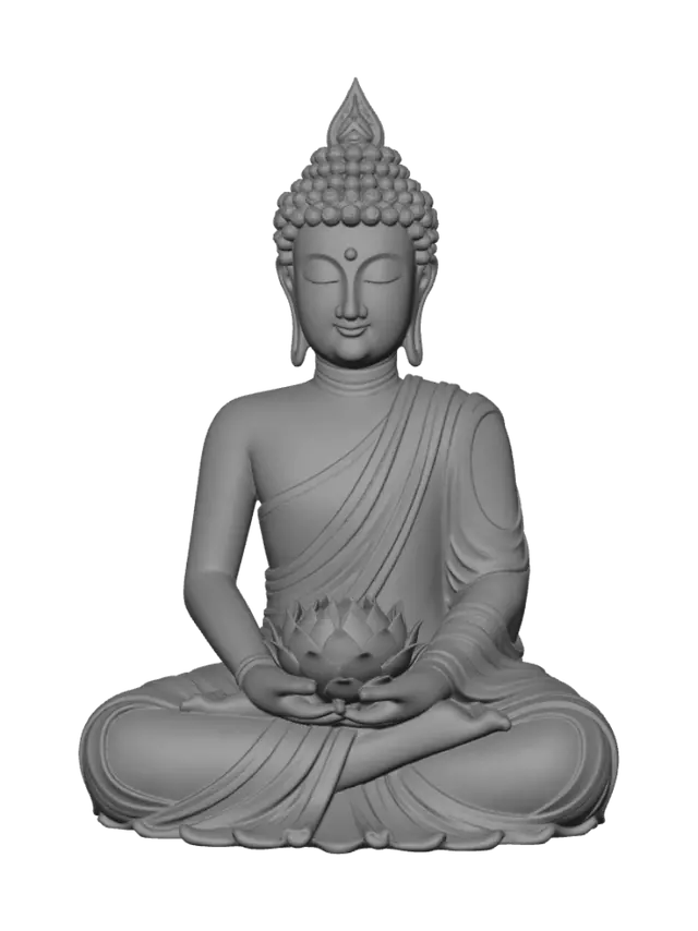 3D model for Serene Lotus Buddha