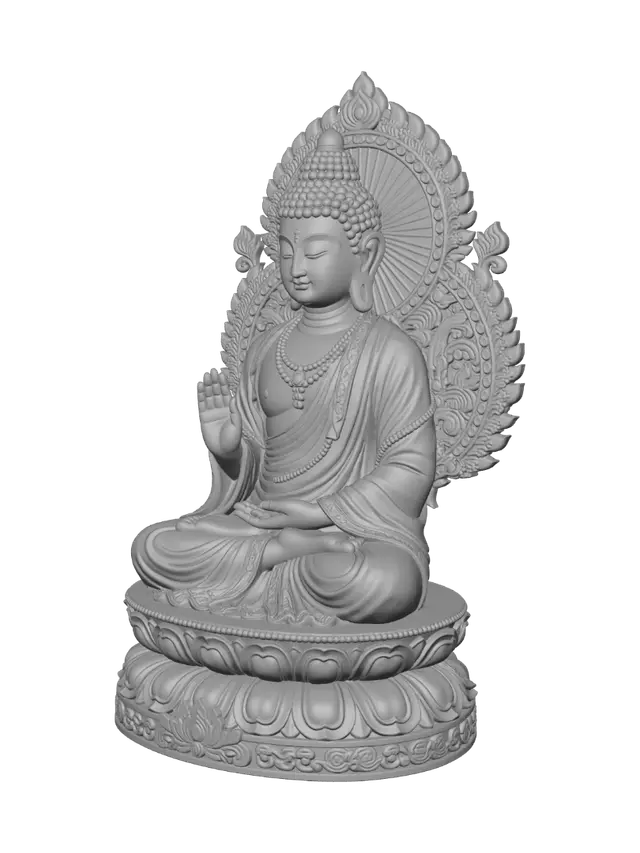3D model for Radiant Lotus Buddha