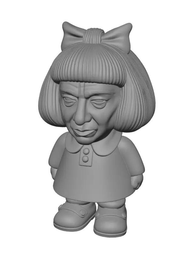3D model for Red Bow Doll