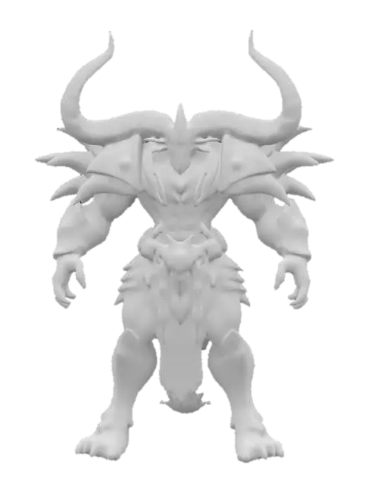 3D model for the strongest primordial god from the book 'Primal Hunter', highly detailed